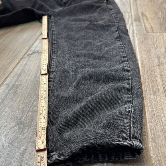 Zara Baggy Paperbag Jeans - Womens Size 4 - Crop High‎ Waisted Black Wash - Picture 13 of 13
